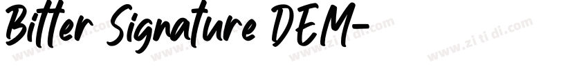 Bitter Signature DEM字体转换
